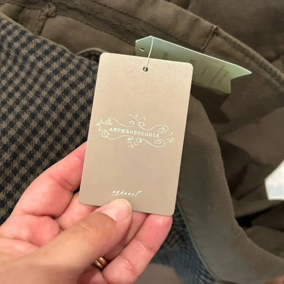 ! Anthropologie Hei Hei Green Double-Breasted Checker Print Military Jacket - Picture 6 of 6